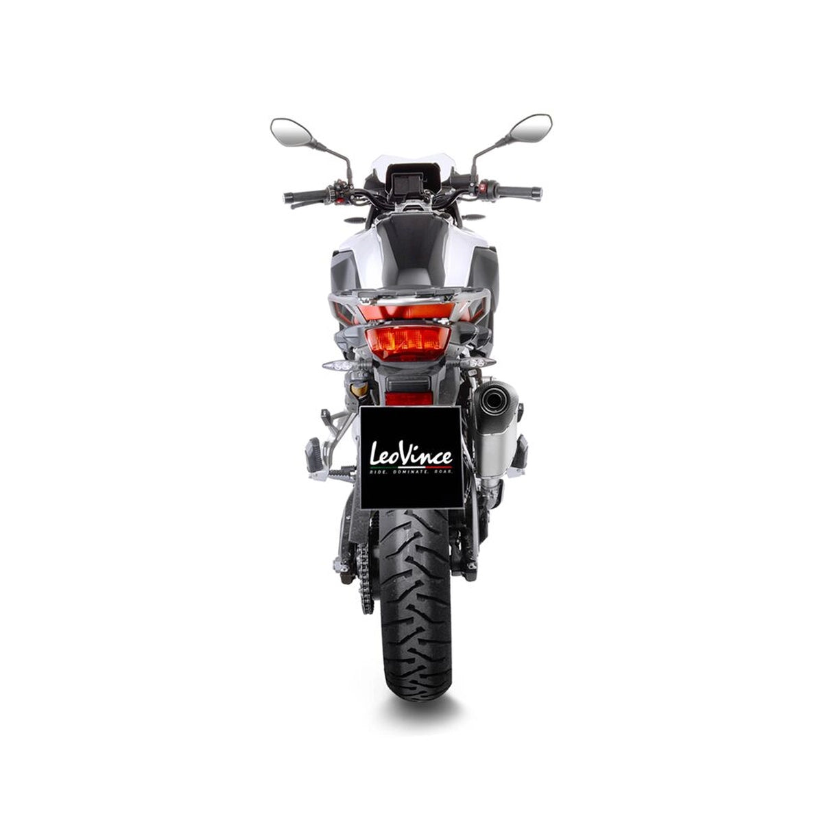 BMW F750GS (18-23) m.fl. LeoVince LV-14 slip-on – rustfri – titanium-look – ekstra produktvisning af lyddæmper, finish og detaljer 5