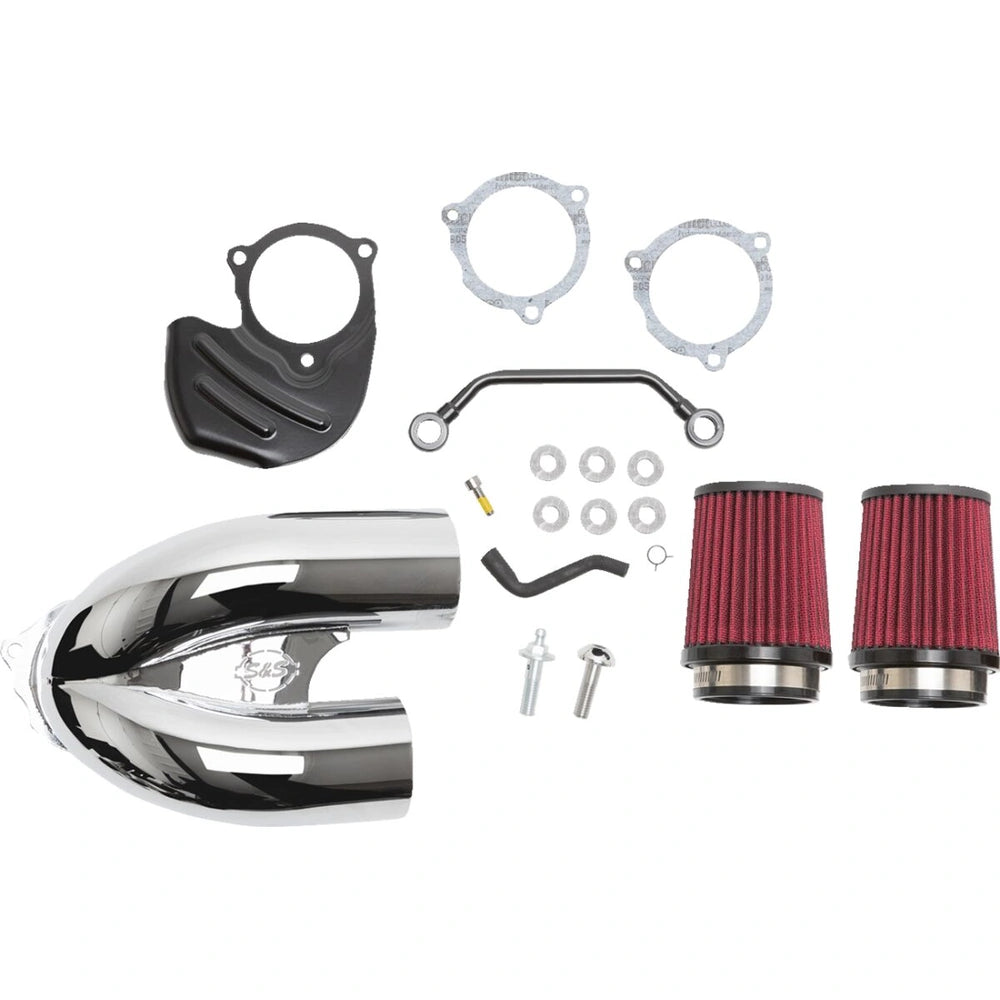 Harley-Davidson modeller (17-25) Tuned Induction Air Cleaner Kit, Round, krom – S&S Cycle