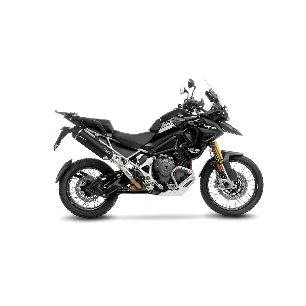 Triumph Tiger 1200 GT (22-26) LeoVince Nero slip-on – rustfri – mat sort – ekstra produktvisning af lyddæmper, finish og detaljer 4