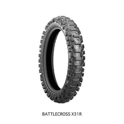 Bridgestone Battlecross X31 110/100-18 64M TT – bagdæk – originalt Bridgestone bagdæk med maksimalt greb på mellemfast motocrossunderlag. Køb hos Mo2parts.