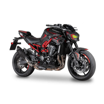 Kawasaki Z900 (25-26) Konix Evo slip-on, sort – Spark – detalje af materialer, svejsninger og udførelse, billede 5