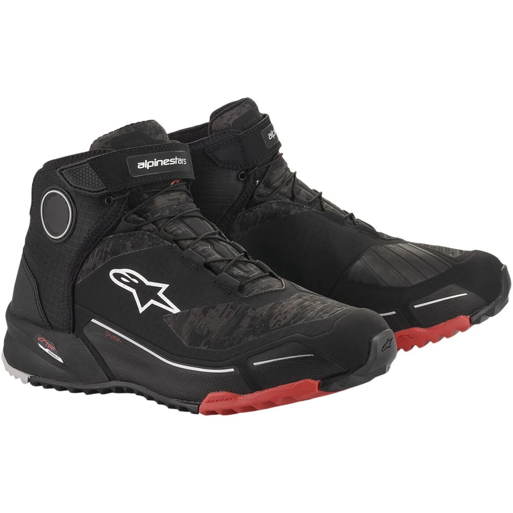 MC sko CR-X Drystar®, herre – Sort/Camo, str. EU 45,5 / US 12 fra Alpinestars – primært produktbillede