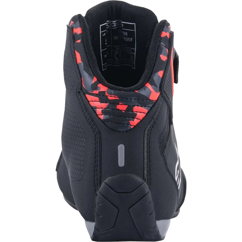 MC sko Sektor Waterproof, herre – Sort/Grå/Rød, str. US 6 fra Alpinestars – produktdetalje 3