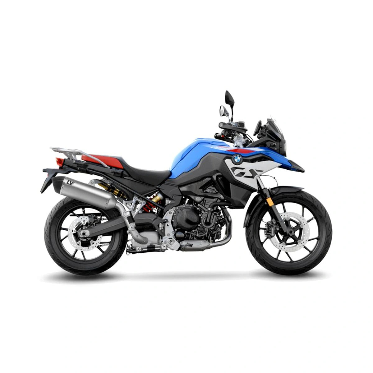 BMW F750GS (18-23) m.fl. LeoVince LV-14 slip-on – rustfri – titanium-look – ekstra produktvisning af lyddæmper, finish og detaljer 9