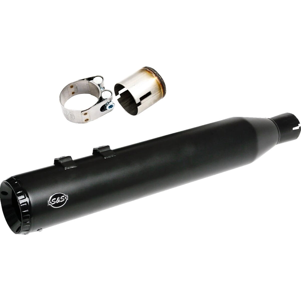 Harley-Davidson Touring (17-25) Swindler Exhaust Conversion Kit 2-into-1, Guardian Black, Race| Slant-Down end cap, sort end cap (550-1165) – S&S Cycle