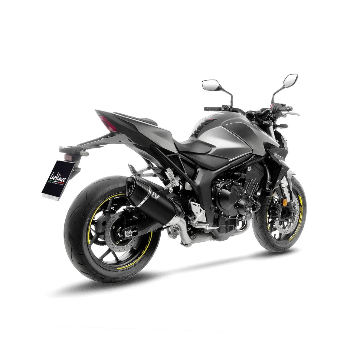 Honda CB1000 Hornet (25-26) m.fl. LeoVince LV-14 R slip-on – rustfri – mat sort – ekstra produktvisning af lyddæmper, finish og detaljer 4