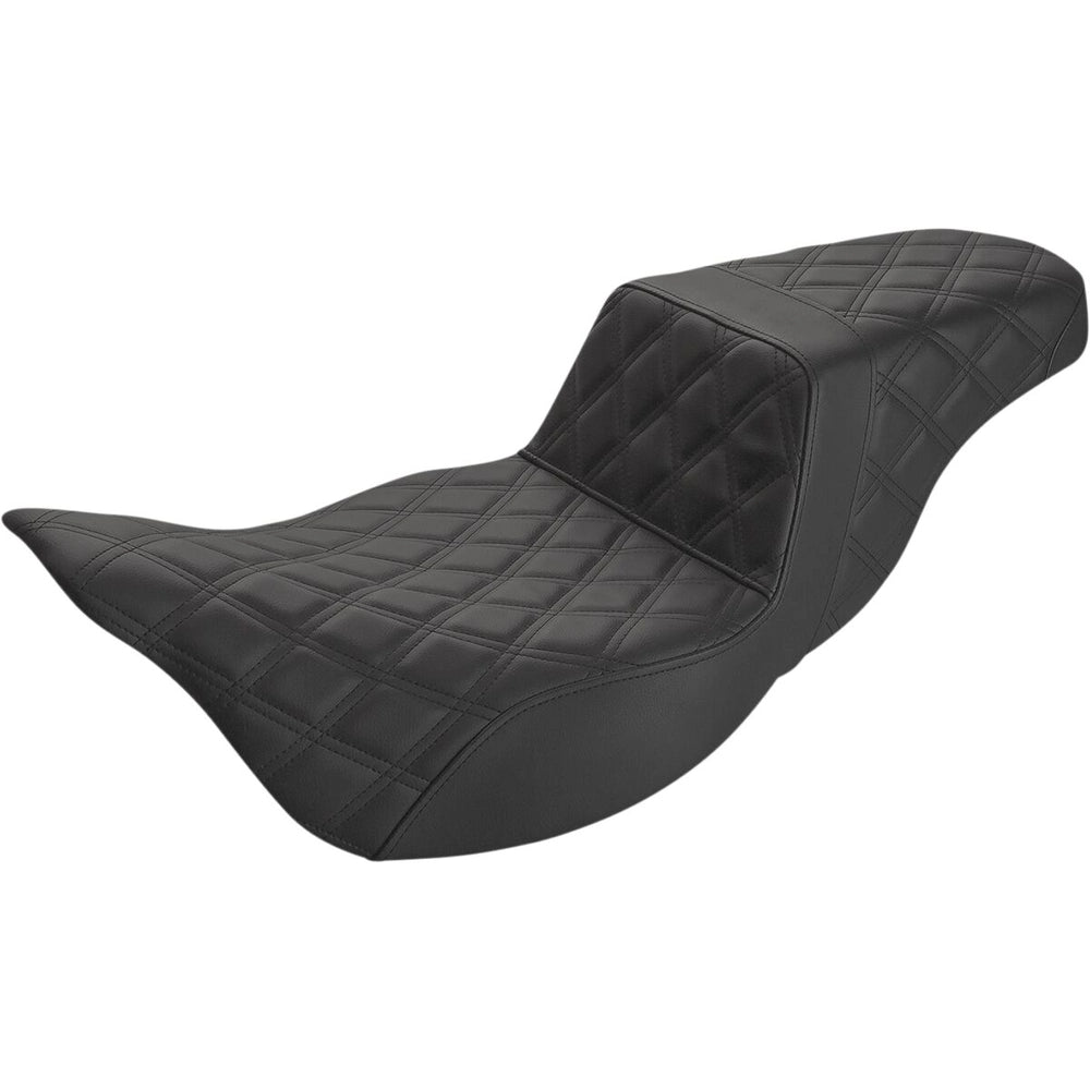 Harley-Davidson Touring (08-24) Step-Up 2-up sæde Full Lattice Stitch Extended Reach, Black – Saddlemen