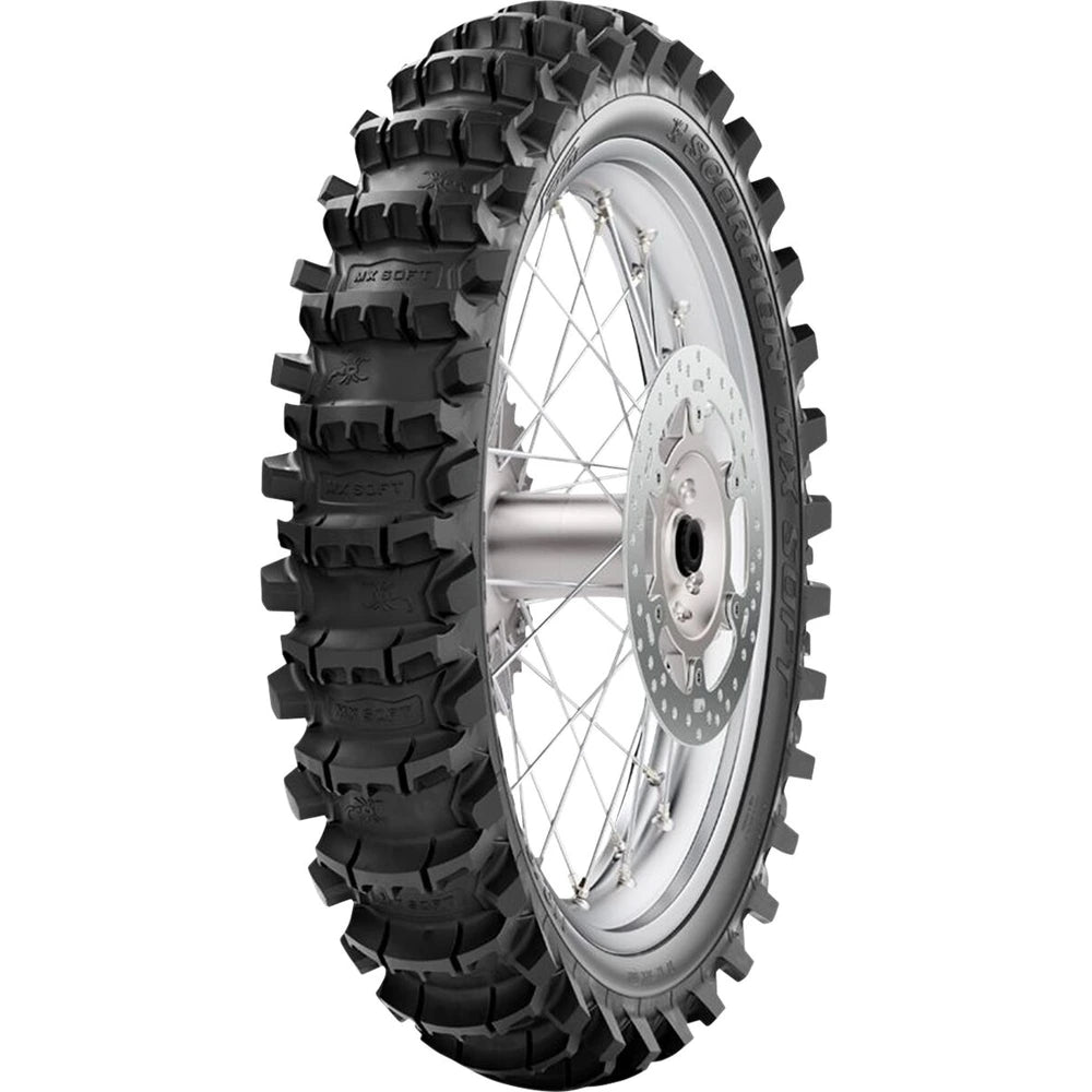 Pirelli Scorpion MX Soft 120/80-18 65M TT NHS – bagdæk – originalt Pirelli bagdæk med maksimalt greb, præcis feedback og ægte banefølelse. Køb hos Mo2parts.