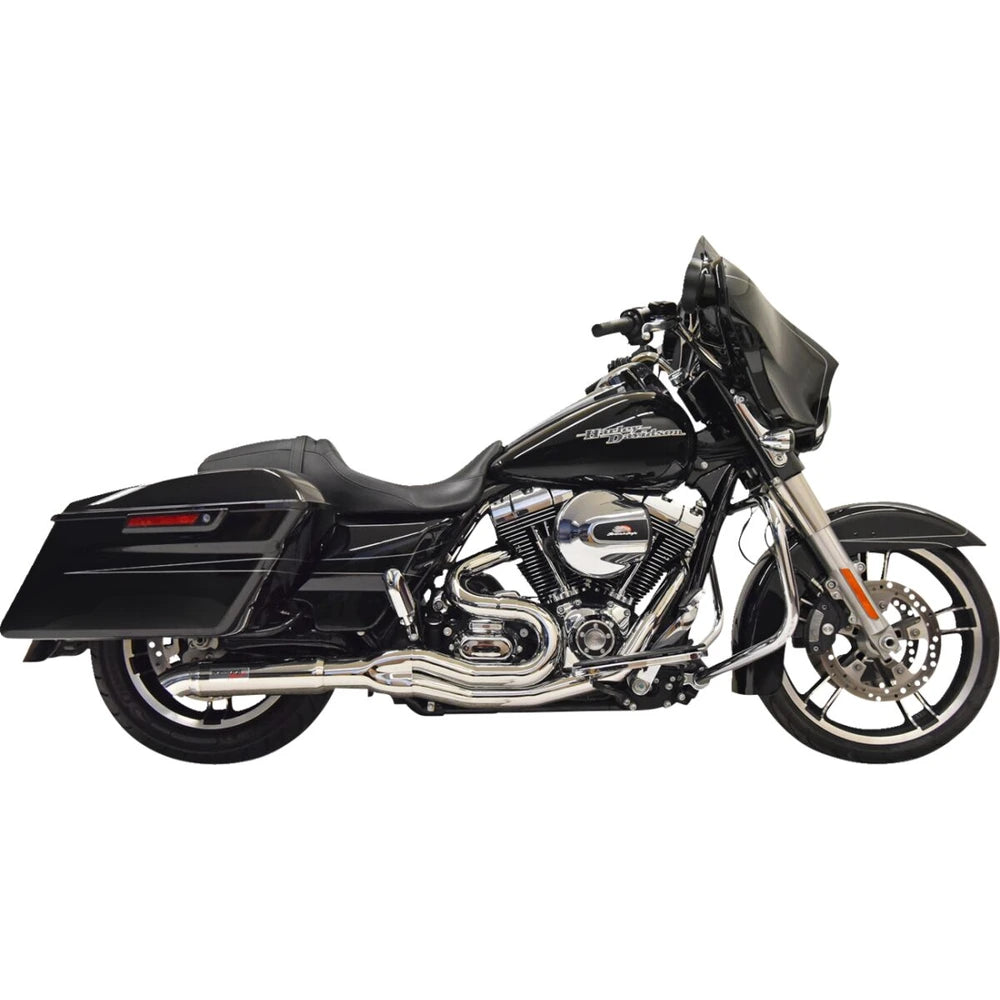 Harley-Davidson Touring (95-06) Hot Rod 2-i-1 komplet udstødning, krom – Bassani