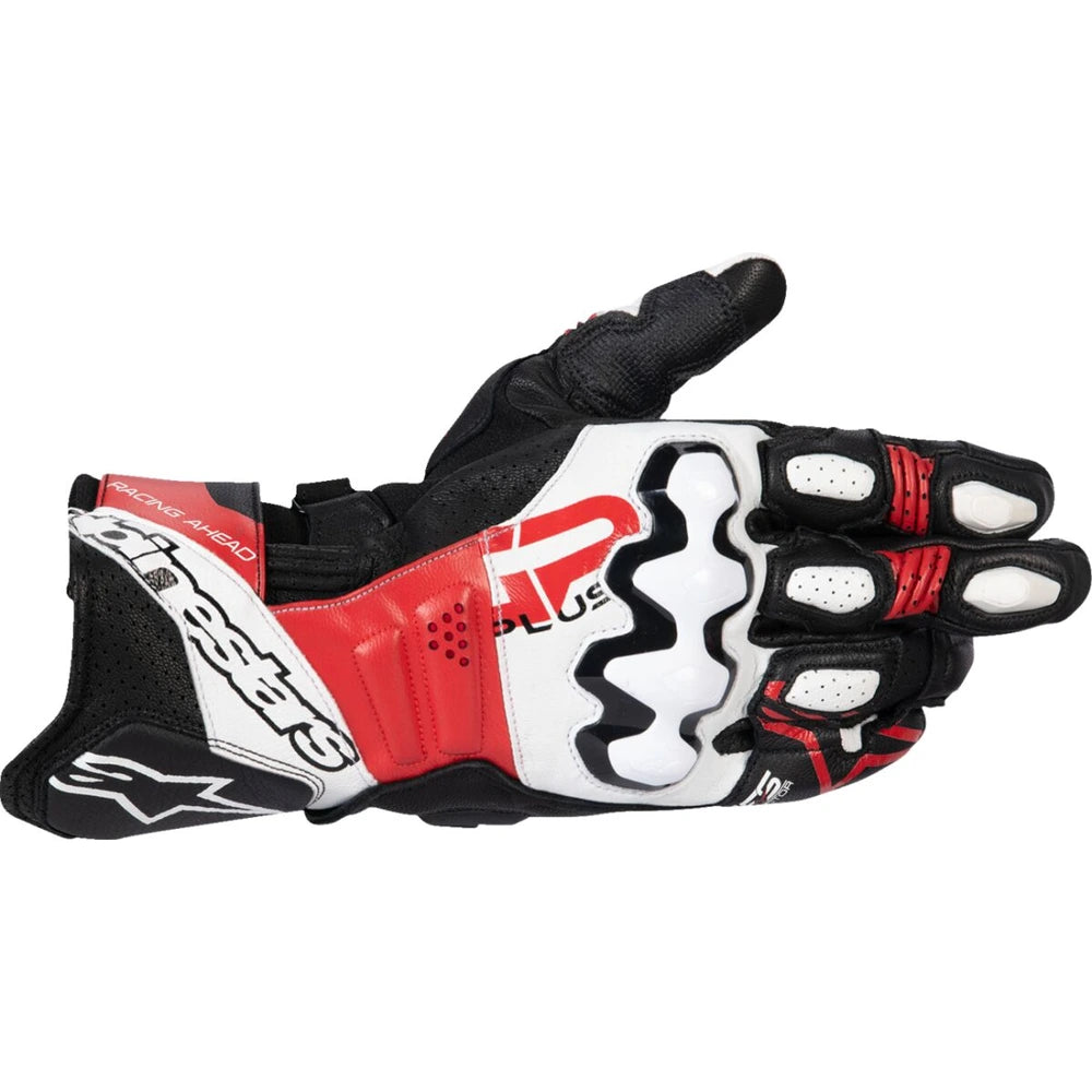 Racinghandsker GP Plus R V3, herre – Sort/Bright Red/Hvid, str. M fra Alpinestars – primært produktbillede