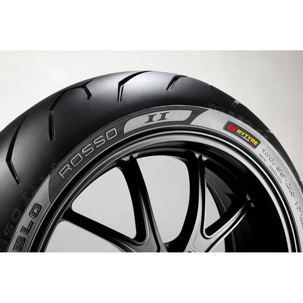 Pirelli Diablo Rosso II 190/50 ZR17 (73W) TL – bagdæk set fra siden – se profil og design på dette Pirelli bagdæk hos Mo2parts.