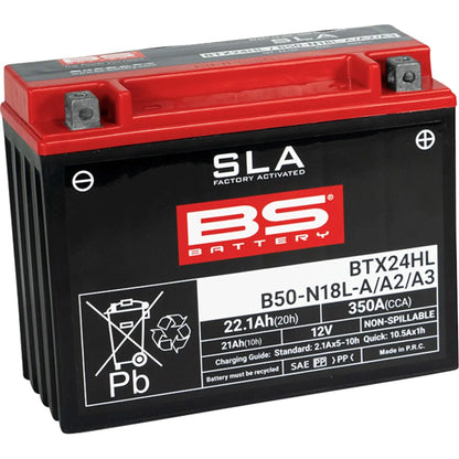 BS Battery BTX24HL/B50-N18L-A/A2/A3 12V 21Ah 350A AGM MC batteri