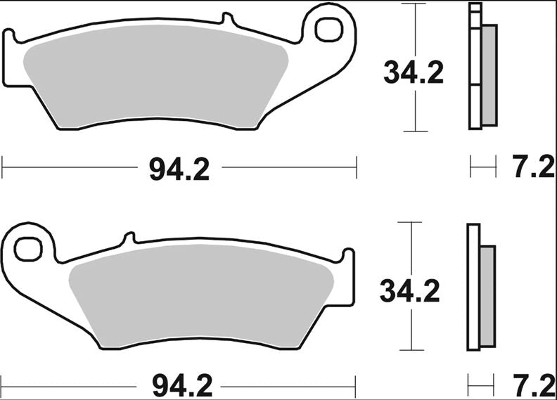 Ekstra produktbillede af Honda CRF 450 R 02-26 bremseklodser – Brembo SX 07KA17SX