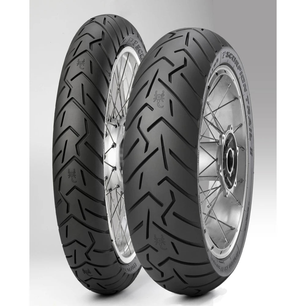 Pirelli Scorpion Trail II 120/70 ZR19 60W TL – spec. D – bagdæk set fra siden – se profil og design på dette Pirelli bagdæk hos Mo2parts.