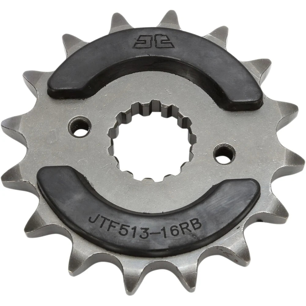 Fortandhjul 16T, 530 – stål, gummidæmpet, JTF513.16RB – JT Sprockets