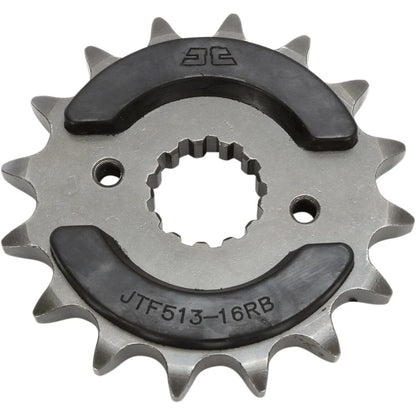 Fortandhjul 16T, 530 – stål, gummidæmpet, JTF513.16RB – JT Sprockets