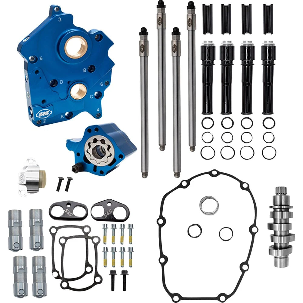 Harley-Davidson Touring (17-26) 496 Chain Drive Cam Chest Kit, black pushrod tubes – S&S Cycle