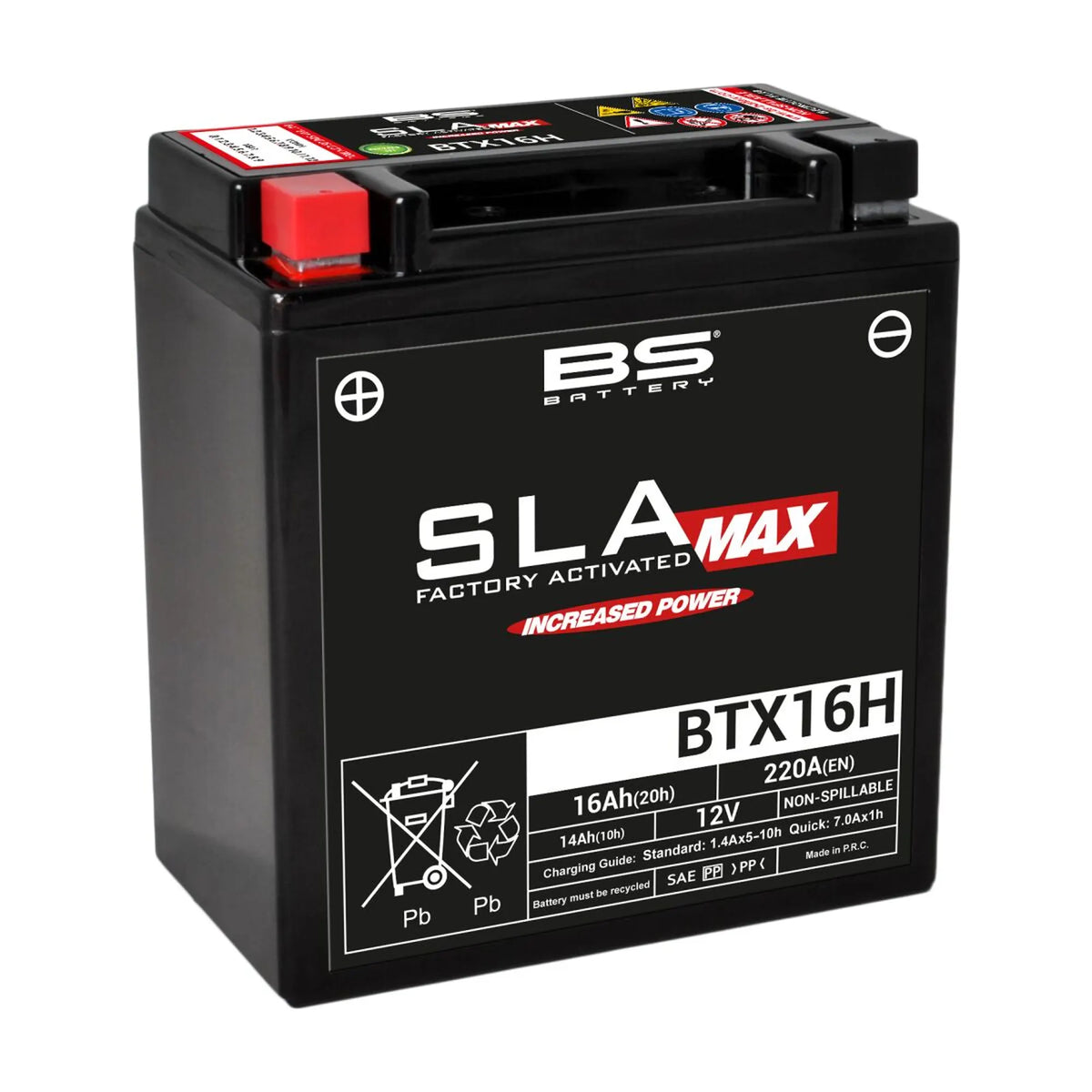 BS Battery BTX16H 12V 14Ah 250A AGM MC batteri