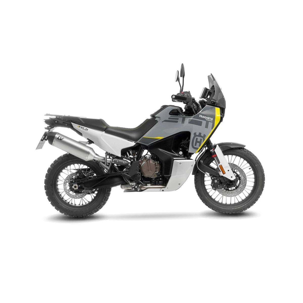 KTM 790 Adventure (19-26) m.fl. LeoVince LV-14 slip-on – rustfri – godkendt – titanium-look – 15618 – ekstra produktvisning af lyddæmper, finish og detaljer 5