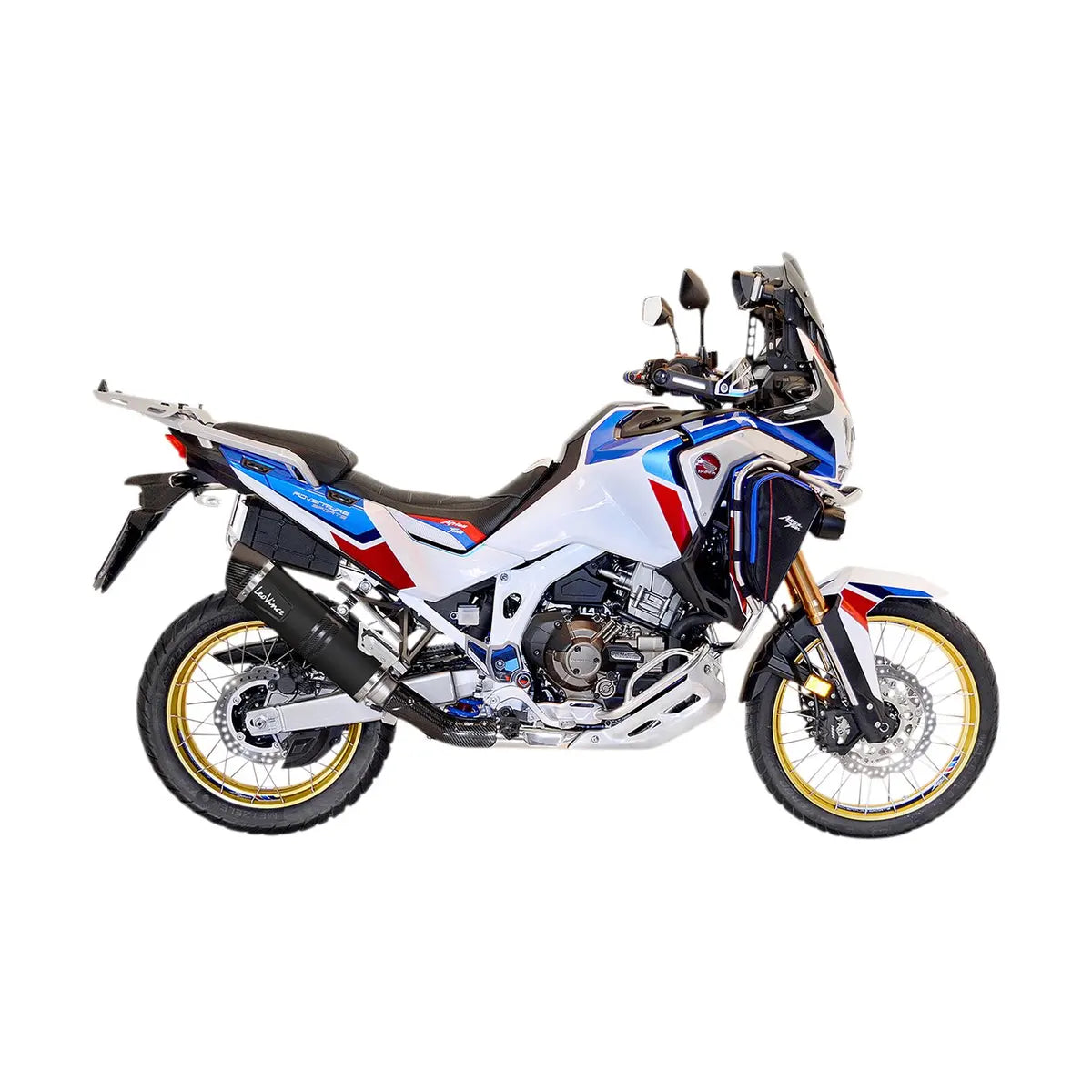 Honda CRF1100L Africa Twin (20-26) m.fl. LeoVince LV One EVO slip-on – rustfri – mat sort – ekstra produktvisning af lyddæmper, finish og detaljer 3