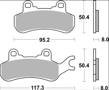 Ekstra produktbillede af Can Am (Brp) DEFENDER HD10 4X4 DPS 17-23 bremseklodser – Brembo SX 07GR91SX