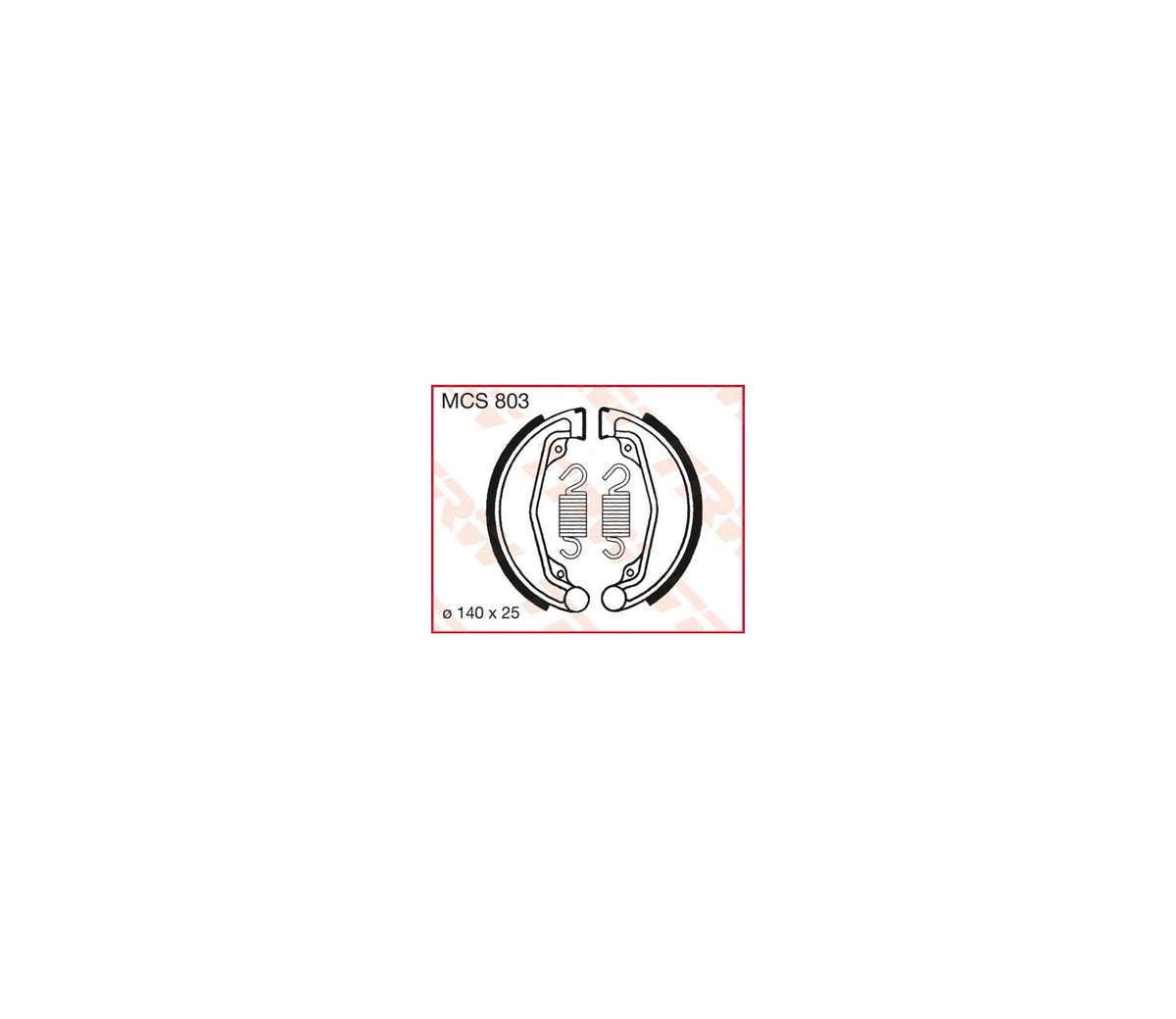 Honda CM125C 82-99 m.fl. – bremsebakker foran – TRW MCS803 – produktillustration