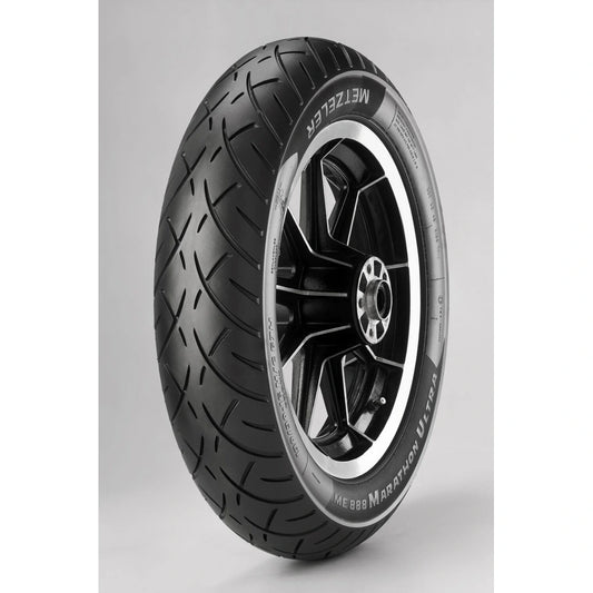 Metzeler ME 888 Marathon Ultra 90/90-21 54H TL – fordæk – originalt Metzeler MC-dæk med stabilitet, komfort og rolig kørefølelse.