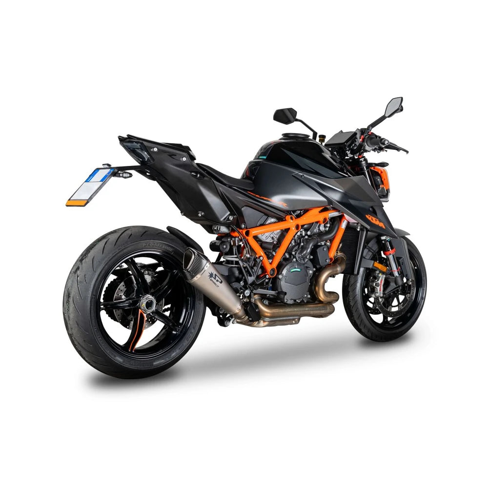 KTM 1290/1390 Super Duke (20-26) Konix Evo slip-on, titanium – Spark – produktdetalje fra alternativ vinkel, billede 4