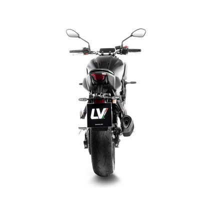 Yamaha MT-07 (20-26) LeoVince LV-14 R slip-on – rustfri – godkendt – mat sort – ekstra produktvisning af lyddæmper, finish og detaljer 5