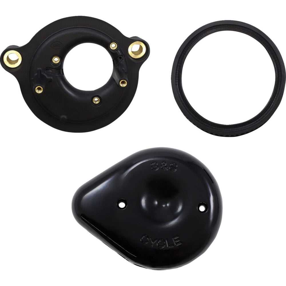 Harley-Davidson modeller (17-25) Mini Teardrop Stealth Air Cleaner Kit, Mini Teardrop, sort / Gloss – S&S Cycle – alternativ vinkel 3