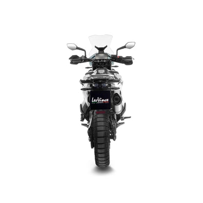 KTM 790 Adventure (19-26) m.fl. LeoVince LV One EVO slip-on – rustfri – godkendt – titanium-look – 14414E – ekstra produktvisning af lyddæmper, finish og detaljer 3