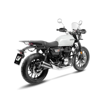 Honda GB 350 S (25-26) LeoVince Classic Racer slip-on – rustfri – børstet – ekstra produktvisning af lyddæmper, finish og detaljer 5