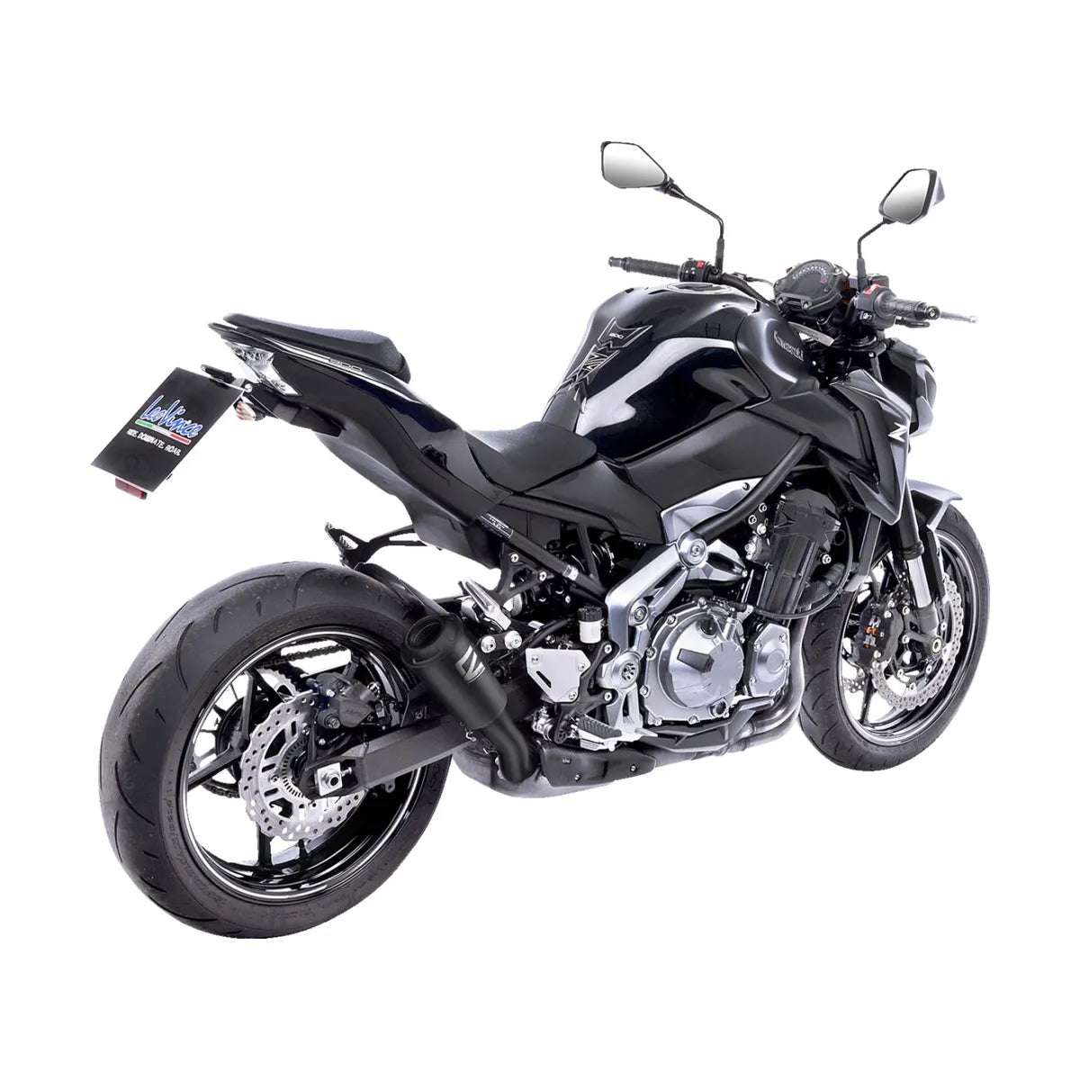 Kawasaki Z900 (22-24) m.fl. LeoVince LV-10 slip-on – rustfri – godkendt – mat sort – 15204FB – ekstra produktvisning af lyddæmper, finish og detaljer 2