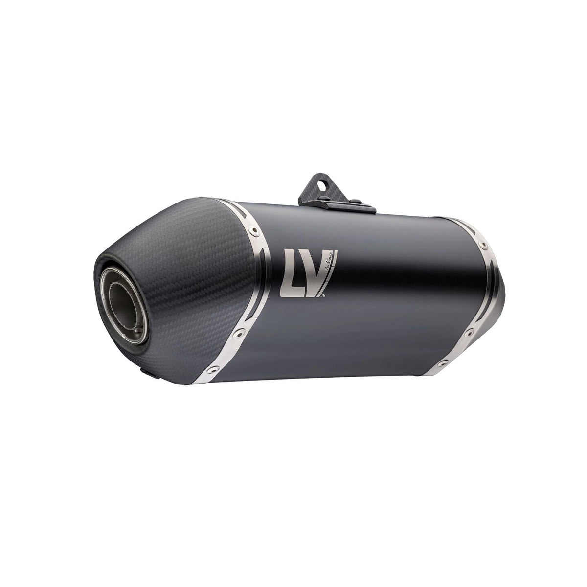 BMW R1300GS (23-26) LeoVince LV-14 slip-on – rustfri – sort – ekstra produktvisning af lyddæmper, finish og detaljer 2