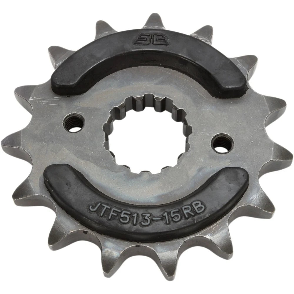 Fortandhjul 15T, 530 – stål, gummidæmpet, JTF513.15RB – JT Sprockets