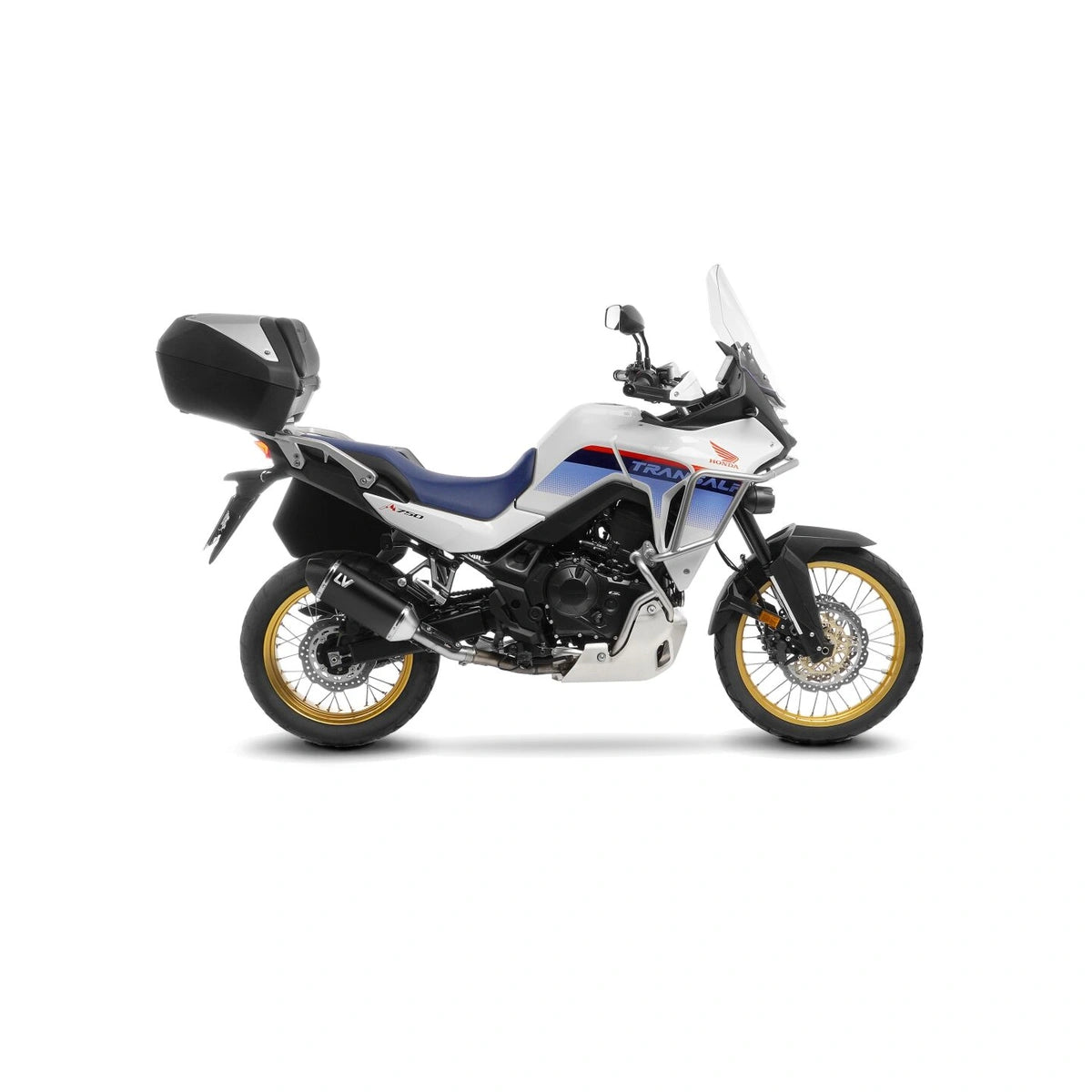 Honda XL 750 (23-26) LeoVince LV-14 slip-on – rustfri – sort – ekstra produktvisning af lyddæmper, finish og detaljer 6