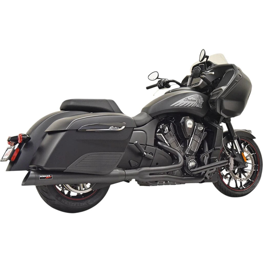 Indian modeller (20-26) Road Rage 2-i-1 komplet udstødning, sort – Bassani