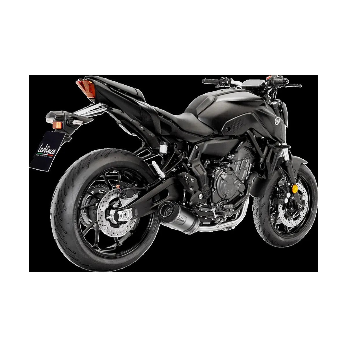Yamaha MT-07 (21-24) m.fl. LeoVince LV One EVO komplet udstødning – rustfri – titanium-look – ekstra produktvisning af udstødningssystem, design og detaljer 5