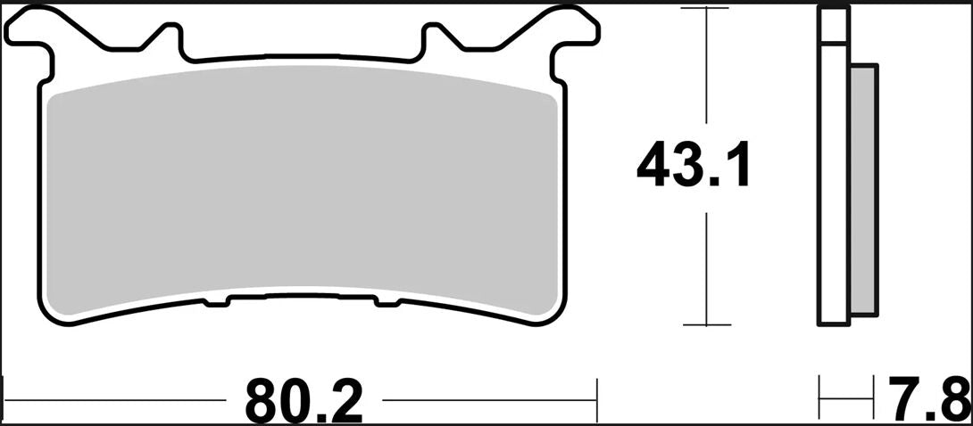 Detaljebillede 3 af Honda CBR1000RR-R Fireblade SP 20-26 bremseklodser – Brembo SR 07GR99SR