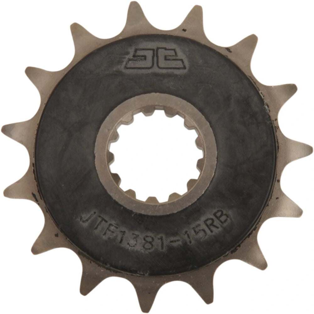 Fortandhjul 15T, 520 – stål, gummidæmpet, JTF1381.15RB – JT Sprockets