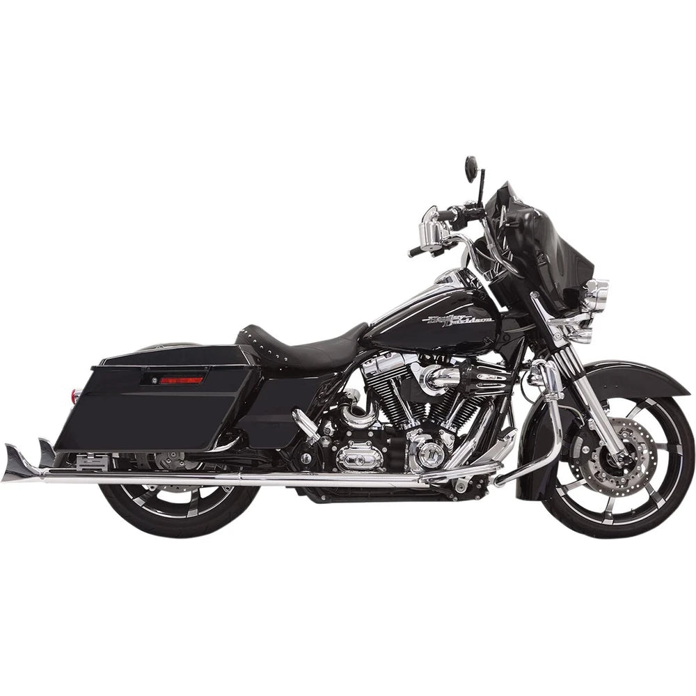 Harley-Davidson Touring (95-16) Fishtail slip-on udstødninger, krom, 33", uden baffles – Bassani