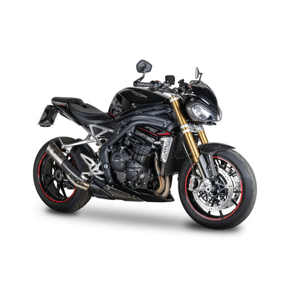 Triumph Speed Triple 1200 (21-26) GRID-O slip-on, titanium – Spark – produktdetalje fra alternativ vinkel, billede 5