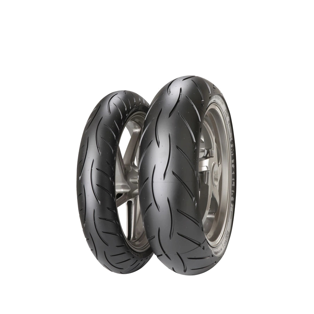 Metzeler Sportec M5 Interact 120/70ZR17 (58W) TL – fordæk – alternativt produktbillede med fokus på dækprofil og design.