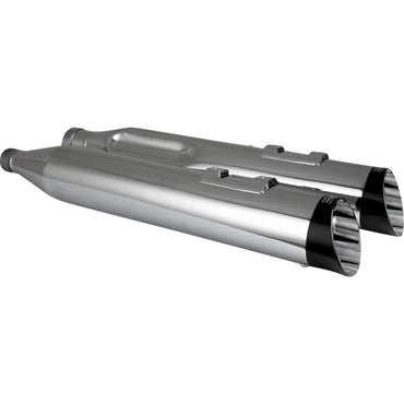 Harley-Davidson Touring (17-26) Razorback 450 slip-on, krom – Vance & Hines – detaljebillede af udstødning og finish 2