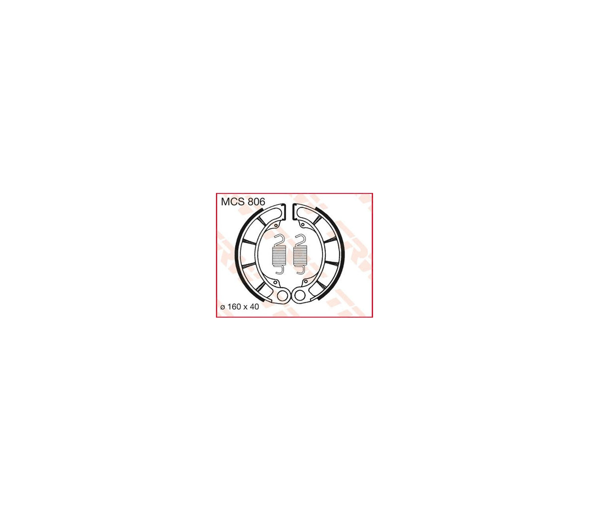 Honda VT750C 98-09 m.fl. – bremsebakker bag – TRW MCS806 – produktillustration
