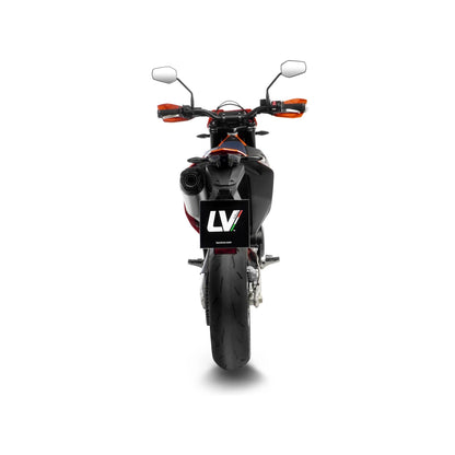 KTM 690 SMC R (25-26) m.fl. LeoVince LV One EVO slip-on – rustfri – titanium-look – ekstra produktvisning af lyddæmper, finish og detaljer 4