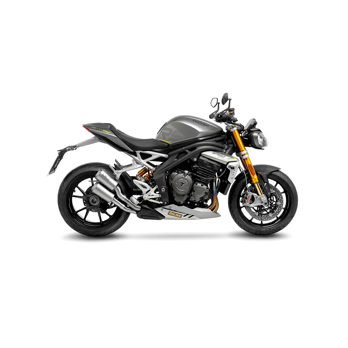 Triumph Speed Triple 1200 RR (21-26) m.fl. LeoVince LV-10 slip-on – rustfri – titanium-look