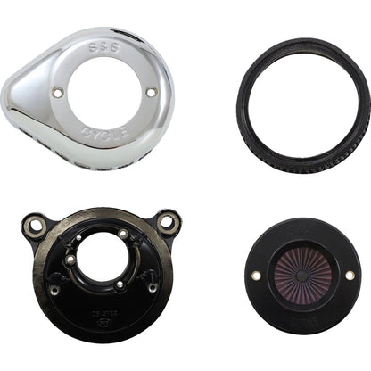 Harley-Davidson Twin Cam (01-17) Air Stinger Stealth Air Cleaner Kit, Teardrop, krom – S&S Cycle – produktdetalje 4