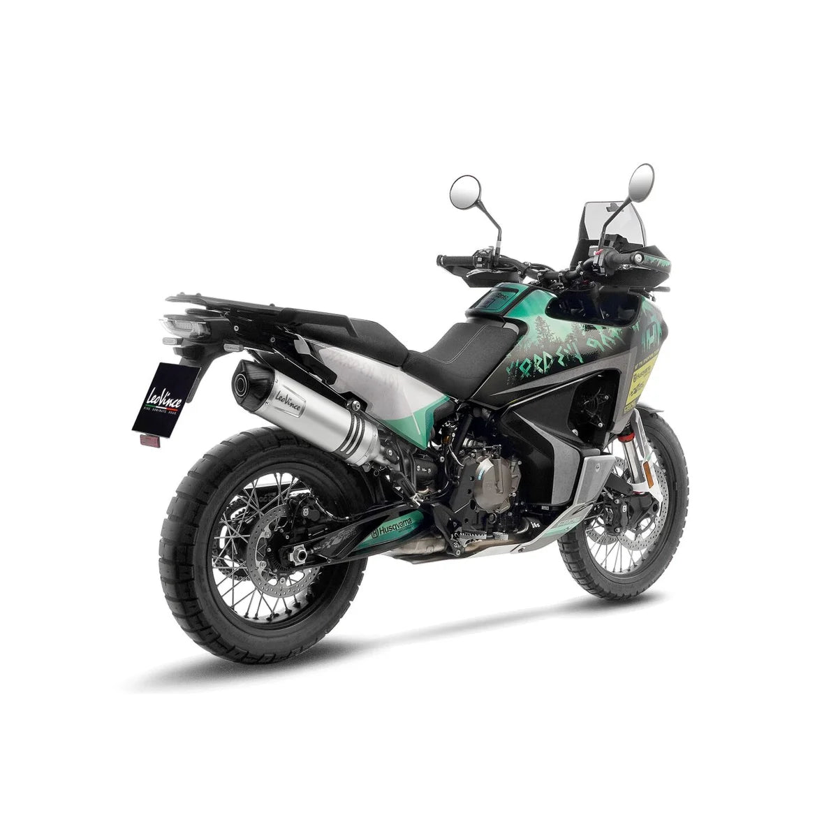 KTM 790 Adventure (19-26) m.fl. LeoVince LV One EVO slip-on – rustfri – godkendt – titanium-look – 14414E – ekstra produktvisning af lyddæmper, finish og detaljer 6