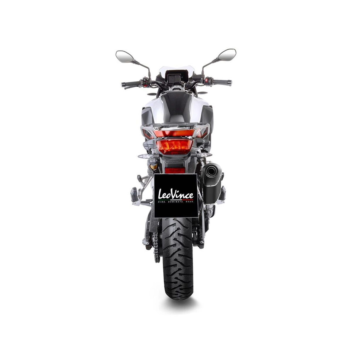 BMW F750GS (18-23) m.fl. LeoVince LV-14 slip-on – rustfri – sort – ekstra produktvisning af lyddæmper, finish og detaljer 7